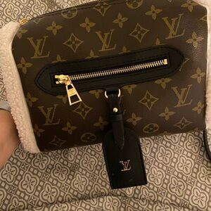 Louis Vuitton Brown and Gold Monogram Cosmetic Case